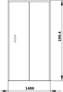 Душевая дверь Aquanet Alfa NAA6121 168421 140 см стекло прозрачное профиль хром